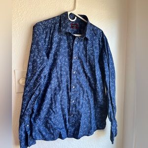 UnTuck It - Blue Floral Longsleeve - Men’s Large